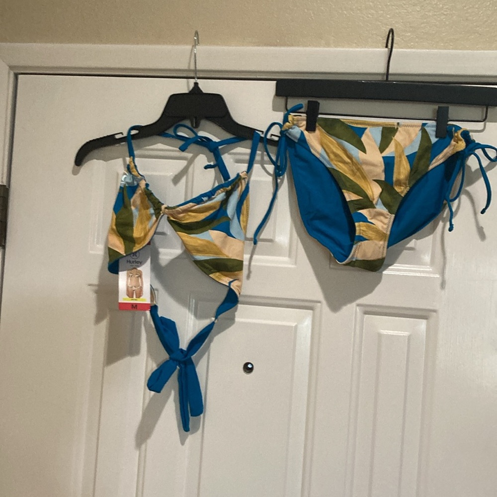 Hurley Tropical Print Halter Bikini